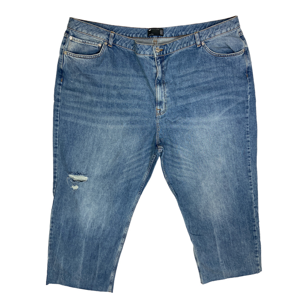 ASOS Hi-Rise Raw Hem Denim Jeans 24x32